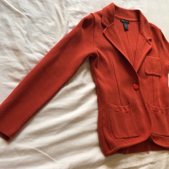 Orange jacket/blazer 100% cotton - Picture 2 of 4
